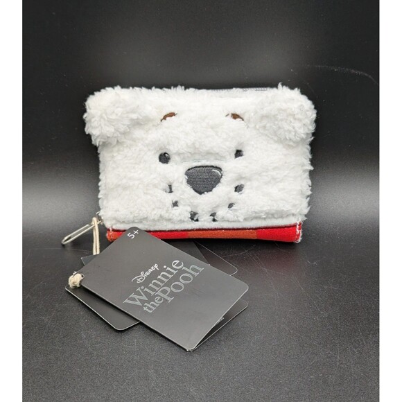 Loungefly Disney Winnie the Pooh Fuzzy Furry Snowman Zip Around Wallet New - Picture 1 of 4